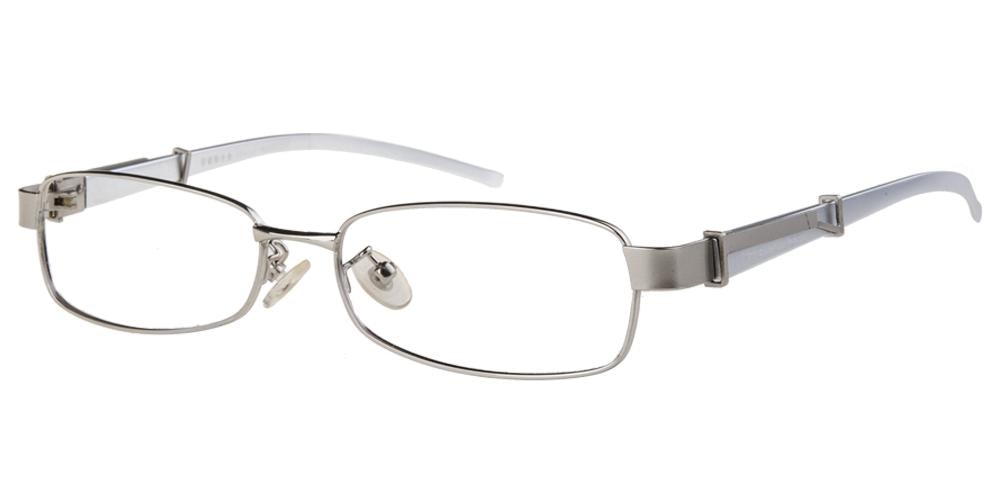 Laguna Silver Rectangle Metal Eyeglasses