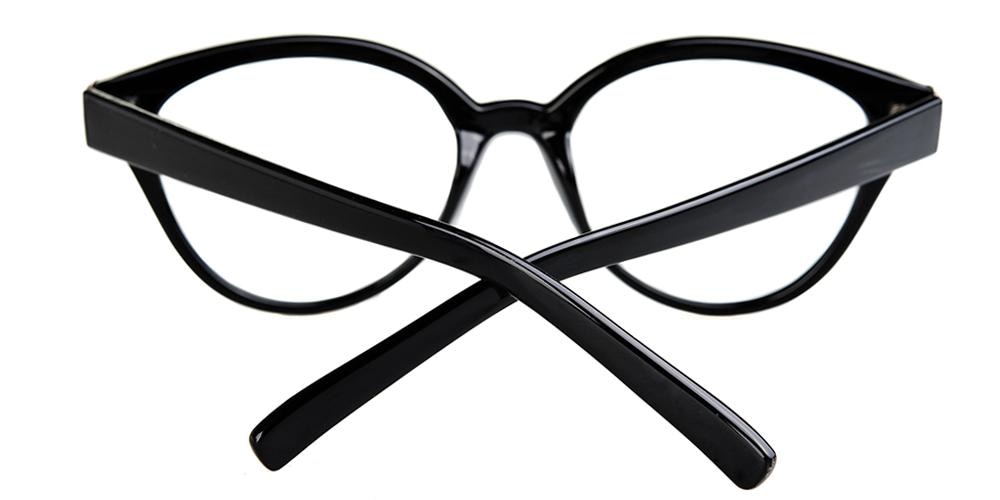 MapleGrove Black Round Plastic Eyeglasses
