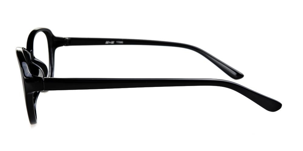 Rockville Ova Black Oval Plastic Eyeglasses