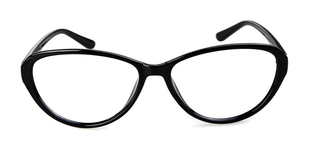 Rockville Ova Black Oval Plastic Eyeglasses