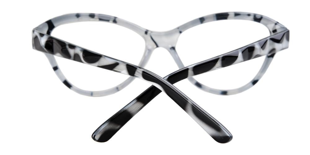 Pittsfield BlackWhite Cat Eye Plastic Eyeglasses
