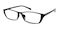 Baltimore Black Rectangle Plastic Eyeglasses