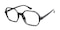 Coolidge Black&amp;Crystal Square Plastic Eyeglasses