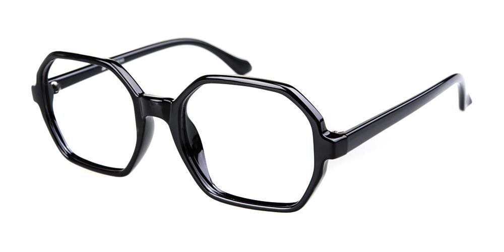 Coolidge Black Square Plastic Eyeglasses