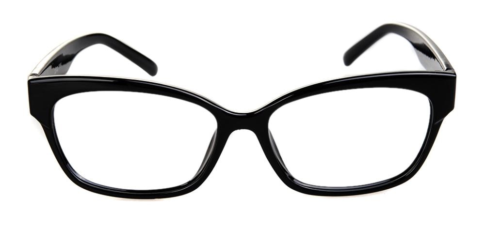 Oneida Black Classic Wayframe Plastic Eyeglasses