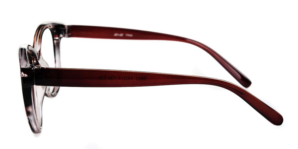 Norwood Brown Oval Plastic Eyeglasses