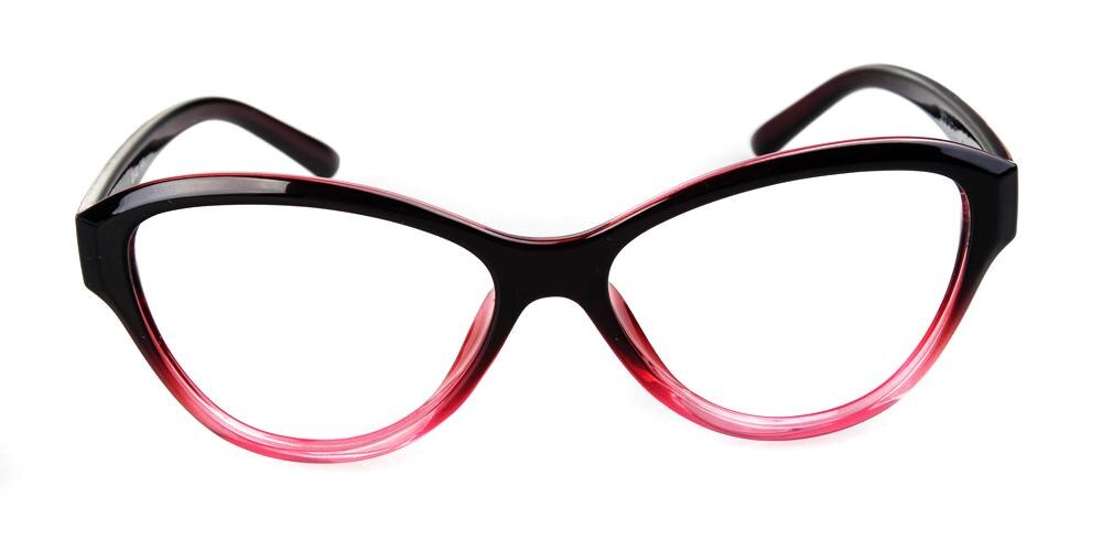 Pittsfield Burgundy Cat Eye Plastic Eyeglasses
