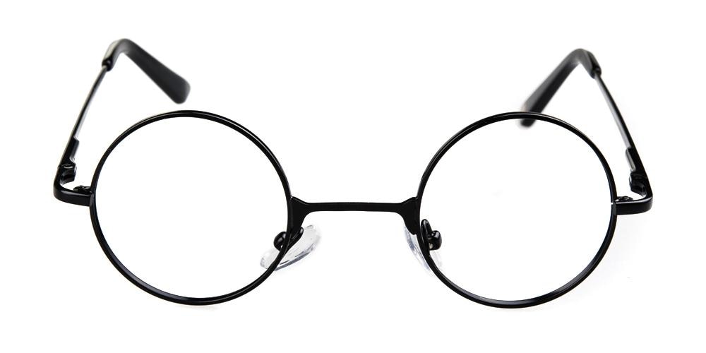 Hoboken Black Round Metal Eyeglasses
