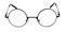 Houma Black Round Metal Eyeglasses