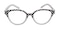 MapleGrove BlackWhite Round Plastic Eyeglasses