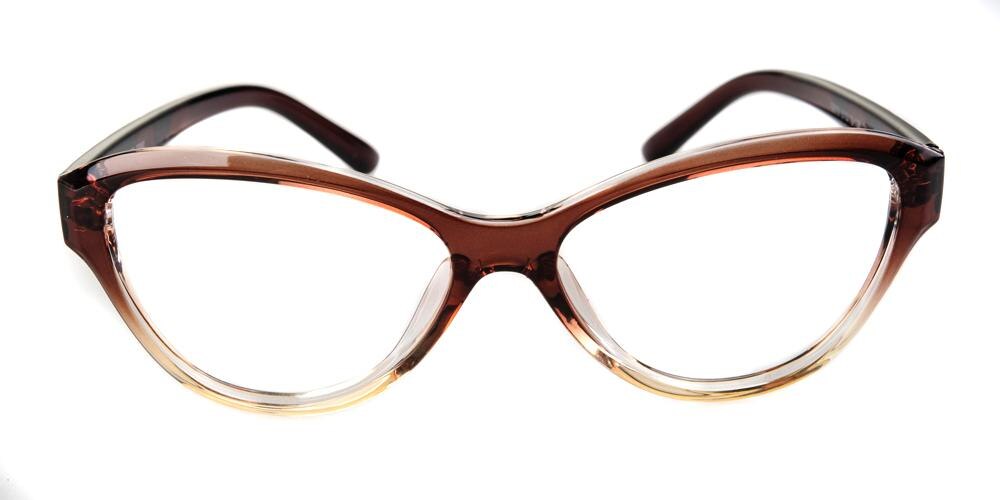 Pittsfield Brown Cat Eye Plastic Eyeglasses