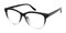 Louisville Black/Crystal Cat Eye Plastic Eyeglasses