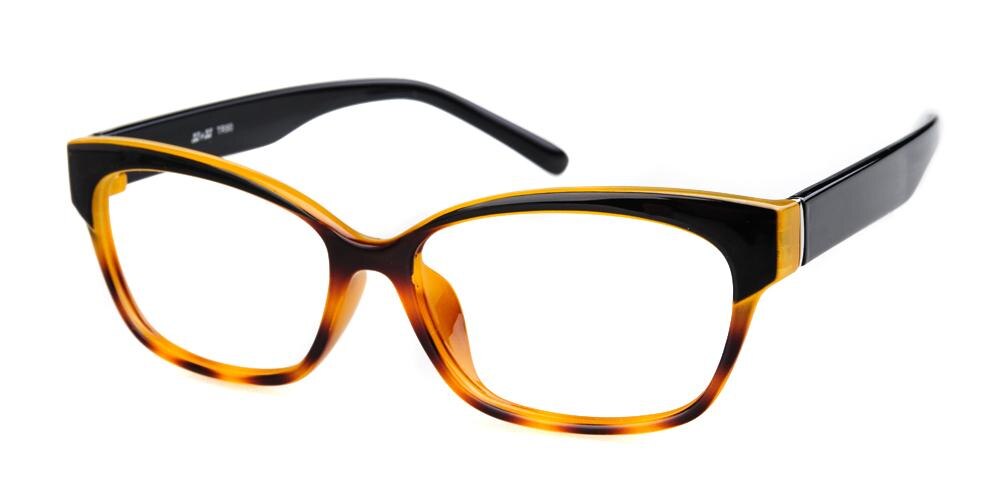 Oneida Black/Tortoise Classic Wayframe Plastic Eyeglasses