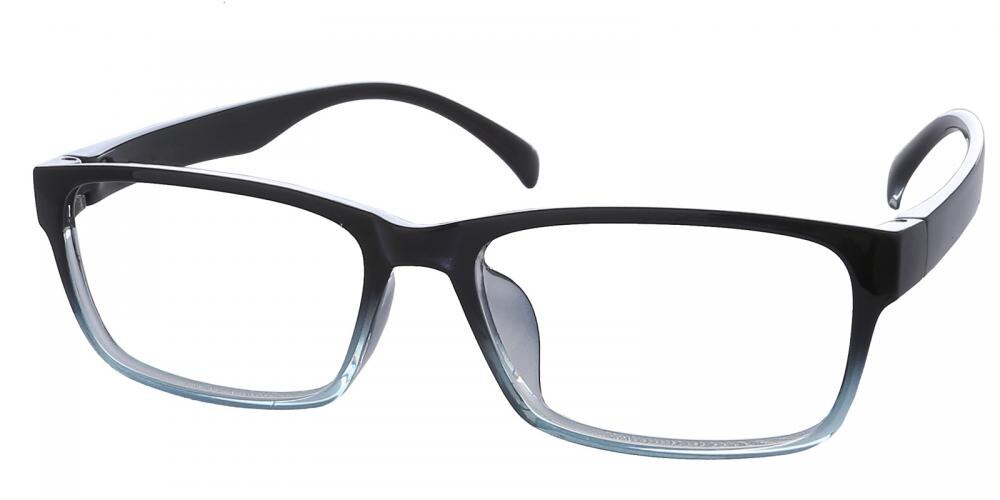 Victoria Black/Blue Rectangle Plastic Eyeglasses