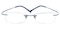 Bainbridge Blue Rectangle Titanium Eyeglasses