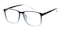 CedarRapids Black/Transparent Square Plastic Eyeglasses