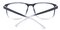 CedarRapids Black/Transparent Square Plastic Eyeglasses