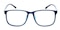 CedarRapids Blue Square Plastic Eyeglasses