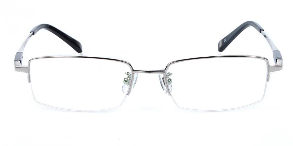 Wichita Silver Rectangle Titanium Eyeglasses