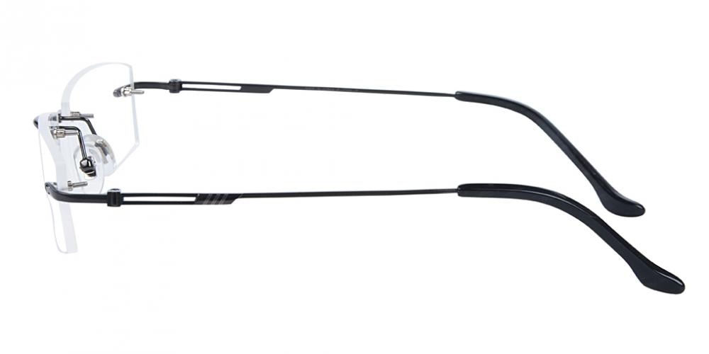 Rockford Black Rectangle Titanium Eyeglasses