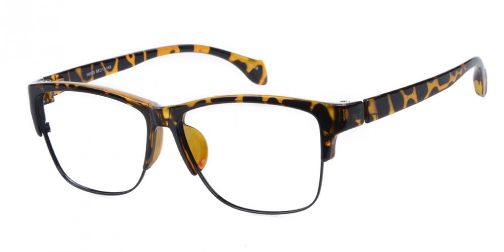 Kensee Tortoise Classic Wayframe Plastic Eyeglasses