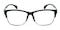 Kensee Black Classic Wayframe Plastic Eyeglasses