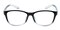 Cumberland Black/Crystal Classic Wayframe Plastic Eyeglasses