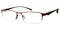 Hamilton Brown Rectangle Titanium Eyeglasses