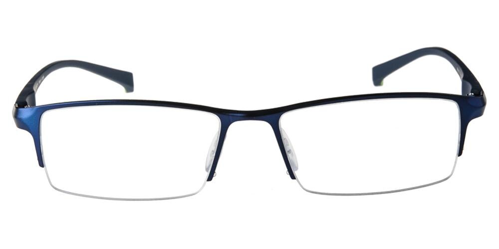 Hamilton Blue Rectangle Titanium Eyeglasses