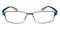 Texarkana Blue Rectangle Titanium Eyeglasses