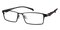 Yonkers Black Rectangle Titanium Eyeglasses