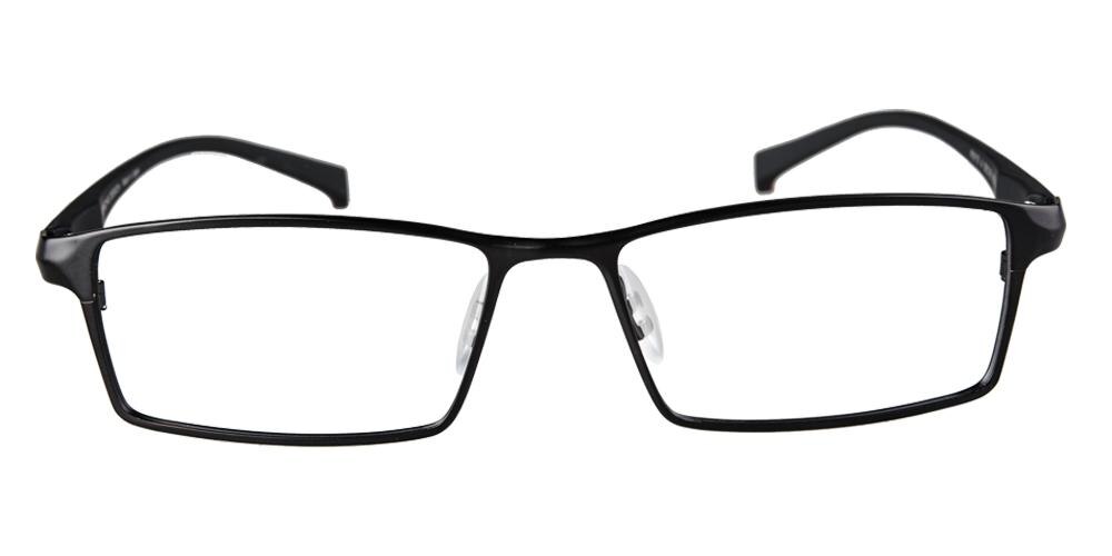 Yonkers Black Rectangle Titanium Eyeglasses