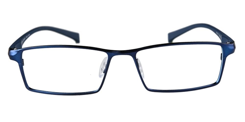Yonkers Blue Blue Rectangle Titanium Eyeglasses