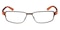 Greensboro Brown Brown Rectangle Titanium Eyeglasses