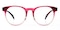Hackensack Red/Crystal Round Acetate Eyeglasses