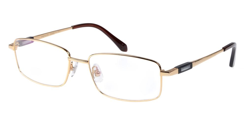 Corey Golden Rectangle Titanium Eyeglasses