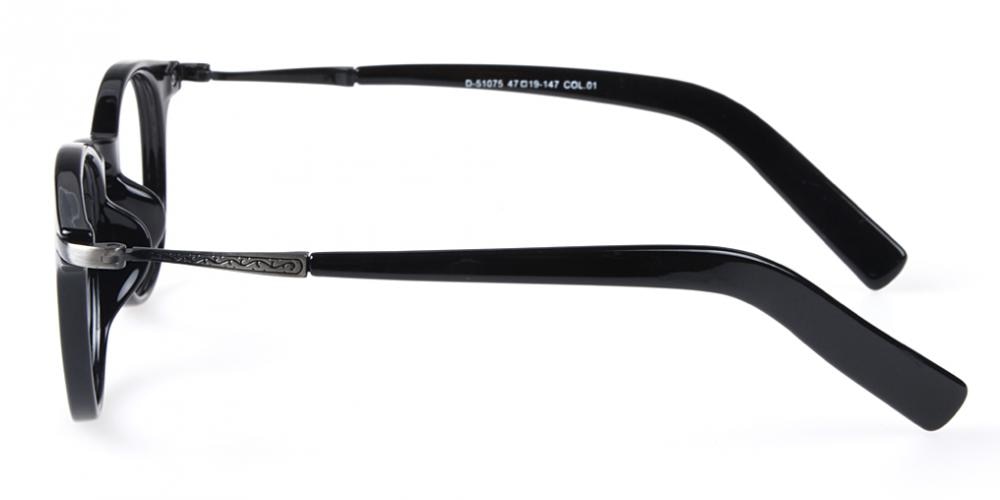 AnnArbor Black Round TR90 Eyeglasses