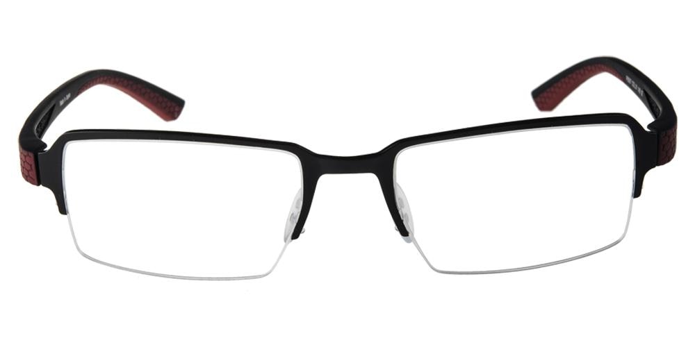 Bend Black Rectangle Titanium Eyeglasses