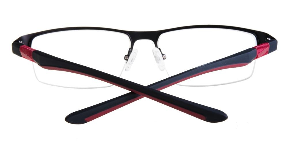 Kitchener Black Rectangle Titanium Eyeglasses