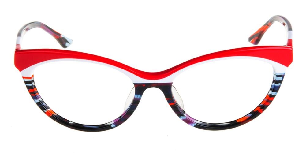 Uniontown Red/White Acetate Eyeglasses