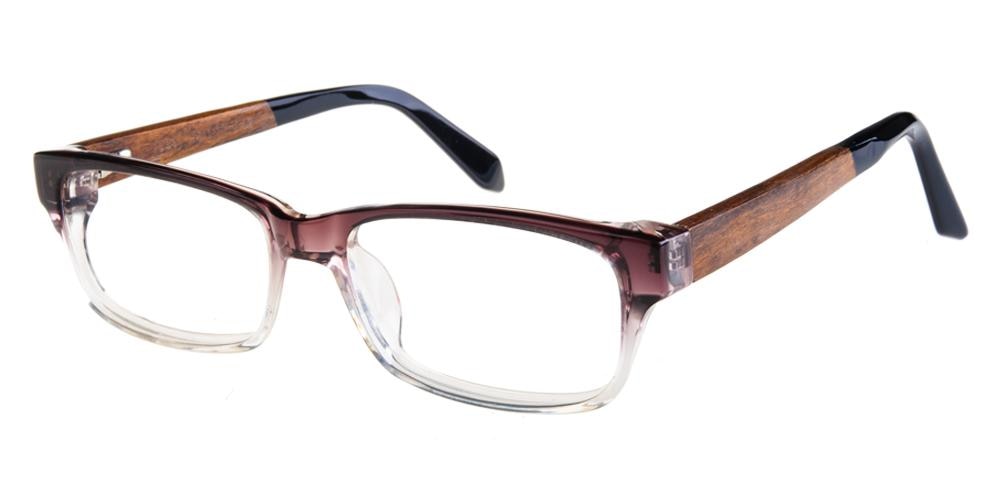 Paterson Gray Gray Rectangle Acetate Eyeglasses