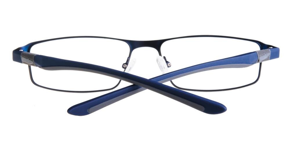 ThunderBay Blue Blue Rectangle Titanium Eyeglasses
