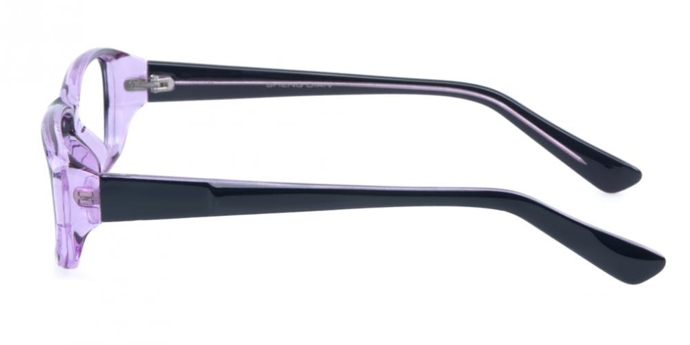 Ardmore Black/Purple Rectangle Plastic Eyeglasses