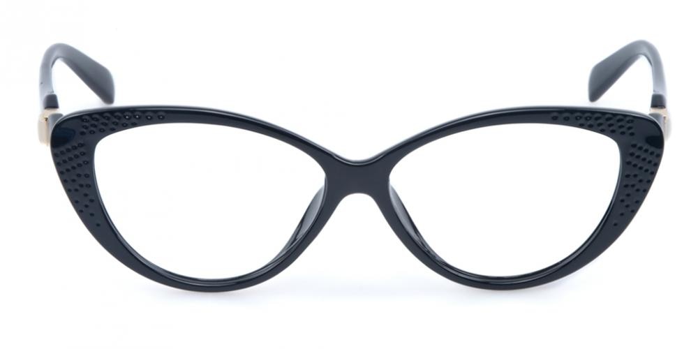 Bridget Cat-Eye Black Cat Eye Plastic Eyeglasses