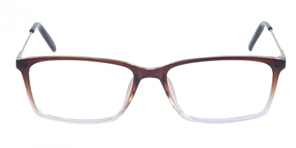Springfield Brown Rectangle Plastic Eyeglasses