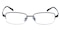 TerreHaute Black Rectangle Titanium Eyeglasses