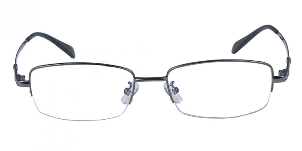 TerreHaute Gunmetal Rectangle Titanium Eyeglasses