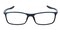 Savannah Blue/Black Rectangle Metal Eyeglasses