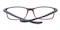 Savannah Brown/Orange Rectangle Metal Eyeglasses