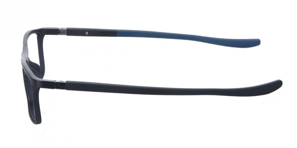 Savannah Gray/Black Rectangle Metal Eyeglasses